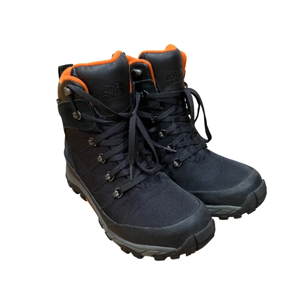 The North Face Chilkat Nylon Waterproof Winter Fleece Boots Black Mens 7.5